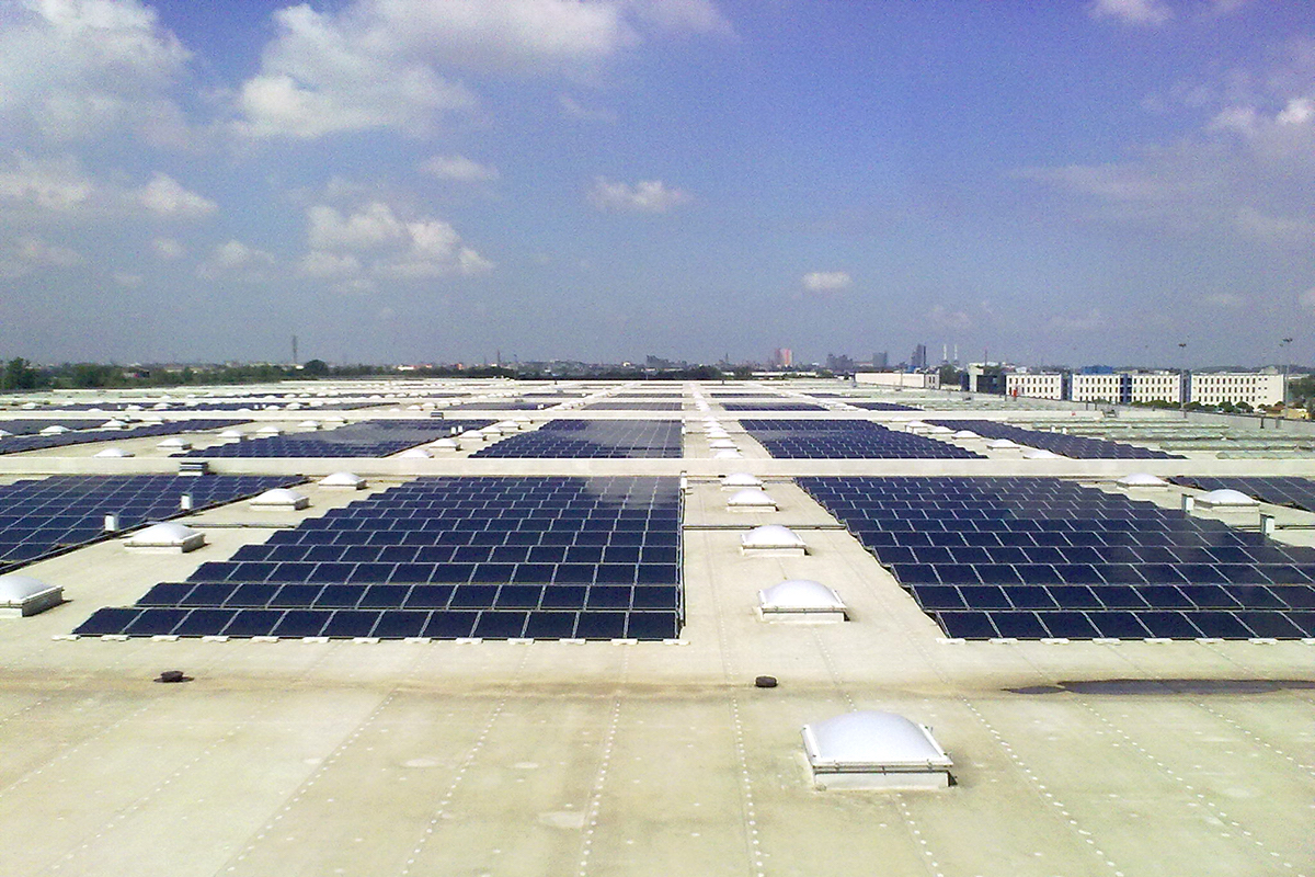 New photovoltaic system on the roof