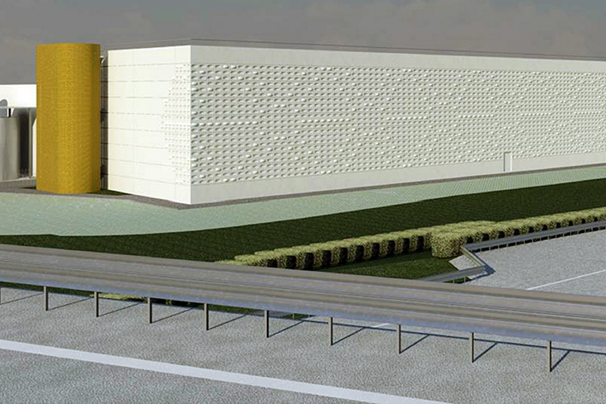 Dairy building facade simulation
